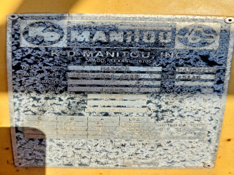 Продаж на аукціоні авто 1995 Manitou Construction Equipment, vin: 45145, номер лоту: 59106926