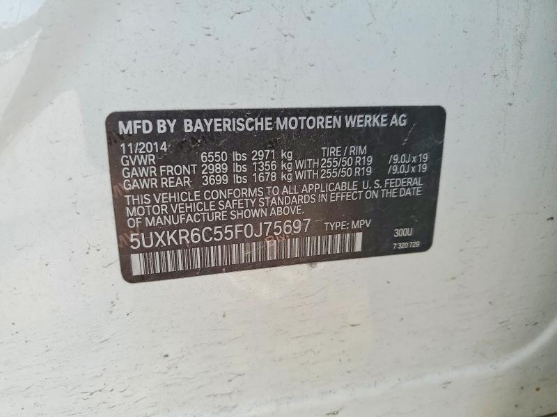 Продаж на аукціоні авто 2015 Bmw X5, vin: 5UXKR6C55F0J75697, номер лоту: 60841986