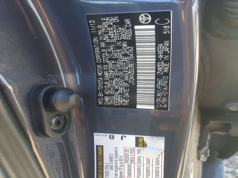 Продаж на аукціоні авто 2014 Toyota Prius, vin: JTDKN3DU9E1764763, номер лоту: 62244256