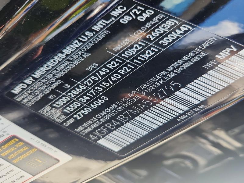 60166146 :رقم المزاد ، 4JGFB4JB7MA552795 vin ، 2021 Mercedes-benz Gle مزاد بيع