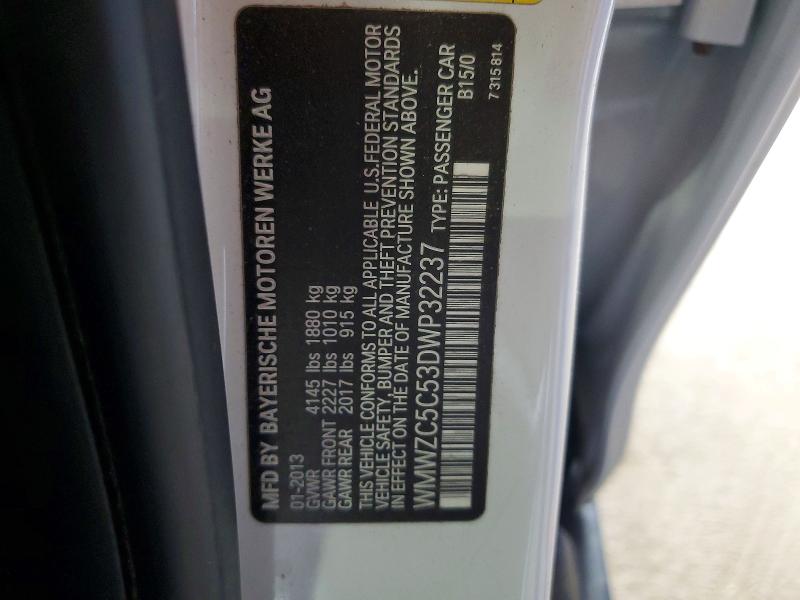 Продаж на аукціоні авто 2013 Mini Cooper, vin: WMWZC5C53DWP32237, номер лоту: 60201486