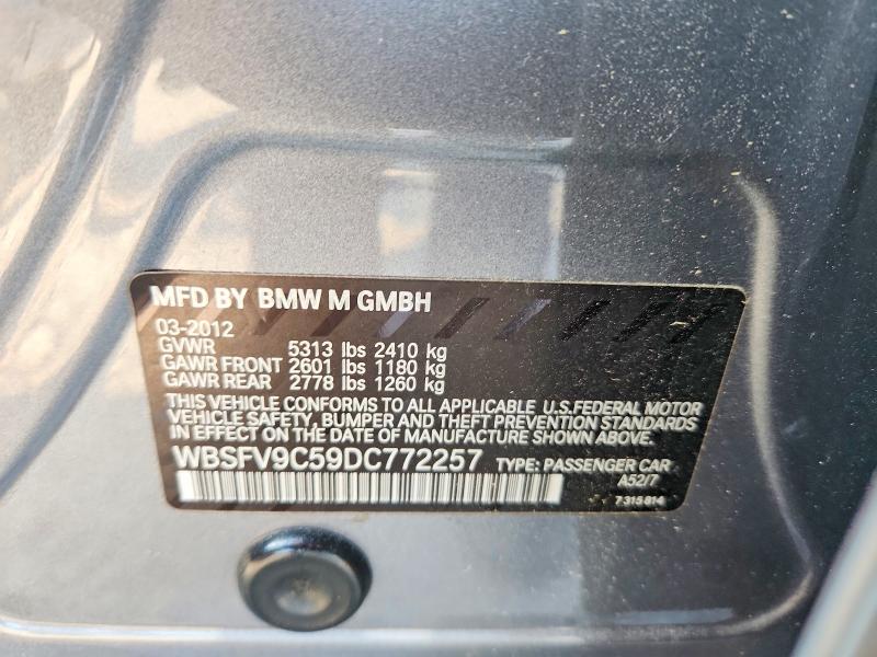 Aukcja sprzedaży 2013 Bmw M5, vin: WBSFV9C59DC772257, numer aukcji: 59607656