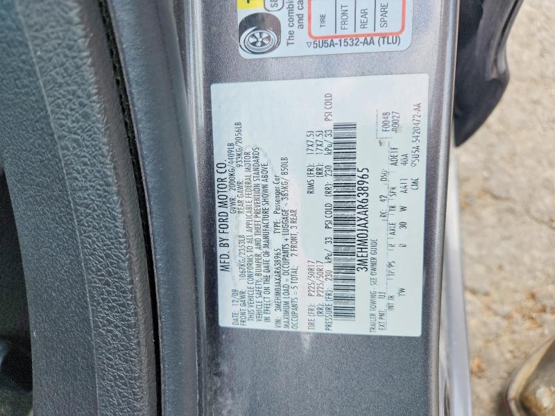 Продаж на аукціоні авто 2010 Mercury Milan, vin: 3MEHM0JAXAR638965, номер лоту: 59777006