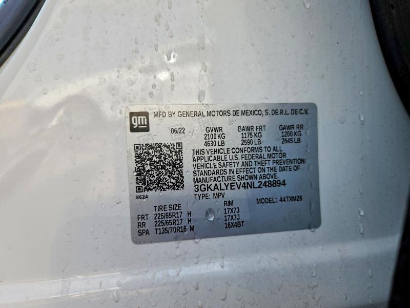 Aukcja sprzedaży 2022 Gmc Terrain, vin: 3GKALYEV4NL248894, numer aukcji: 59863766