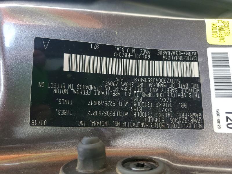 Aukcja sprzedaży 2018 Toyota Sienna, vin: 5TDYZ3DC4JS915849, numer aukcji: 61473926