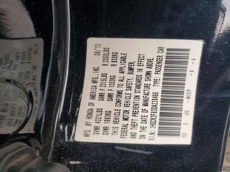 Aukcja sprzedaży 2013 Honda Accord, vin: 1HGCR2F83DA239488, numer aukcji: 62650416