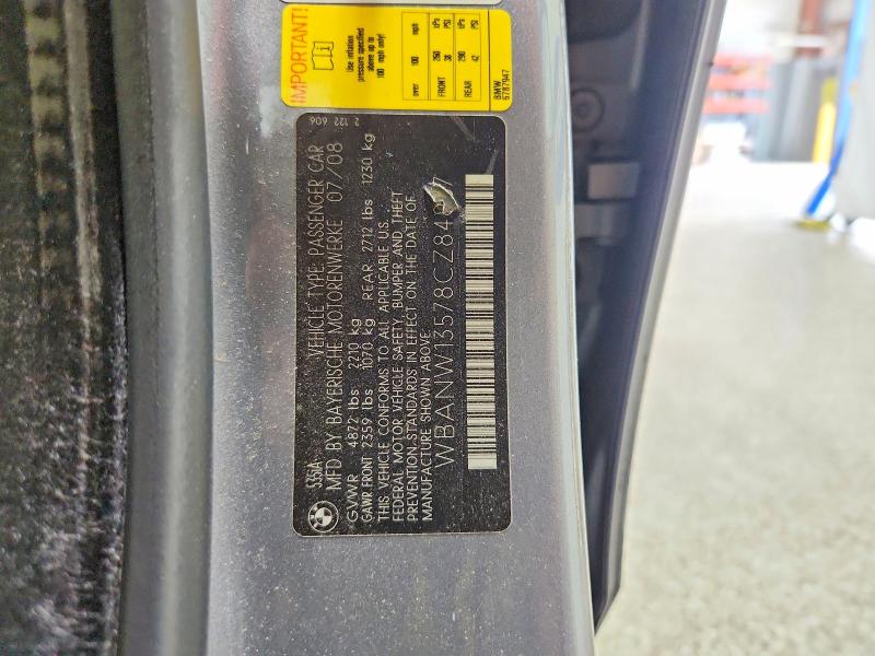 62608636 :رقم المزاد ، WBANW13578CZ84837 vin ، 2008 Bmw 535 مزاد بيع