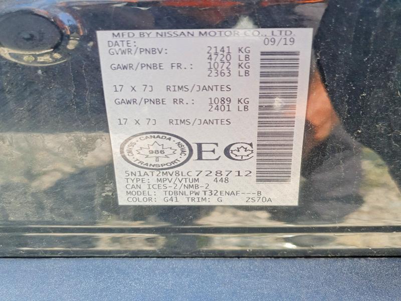 Продажа на аукционе авто 2020 Nissan Rogue, vin: 5N1AT2MV8LC728712, номер лота: 59309196
