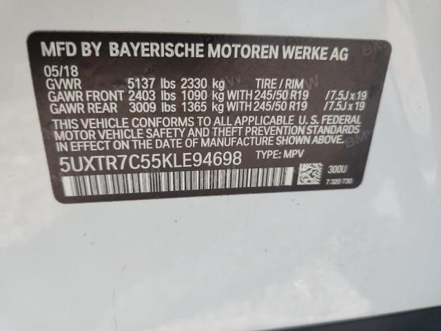 Aukcja sprzedaży 2019 Bmw X3, vin: 5UXTR7C55KLE94698, numer aukcji: 63285066