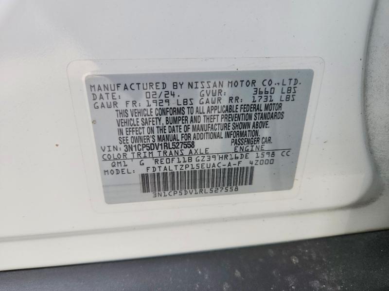 63597486 :رقم المزاد ، 3N1CP5DV1RL527558 vin ، 2024 Nissan Kicks مزاد بيع