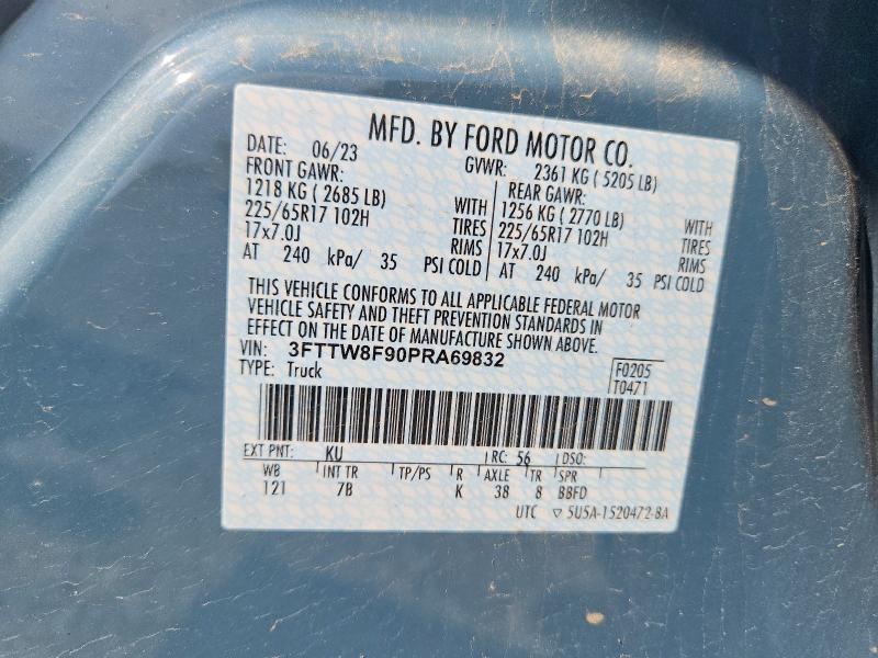 63035926 :رقم المزاد ، 3FTTW8F90PRA69832 vin ، 2023 Ford Maverick مزاد بيع
