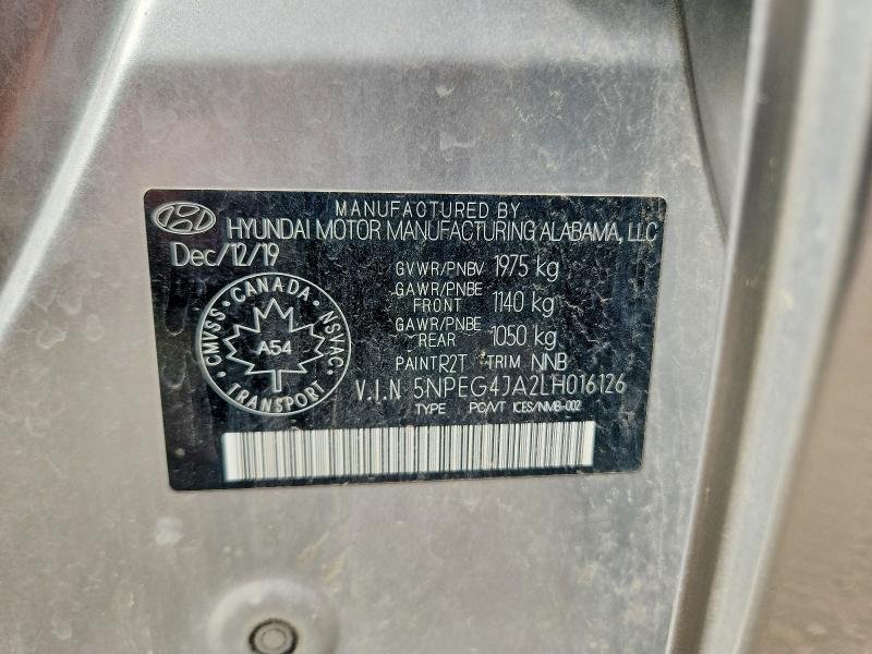 Продажа на аукционе авто 2020 Hyundai Sonata, vin: 5NPEG4JA2LH016126, номер лота: 60522526