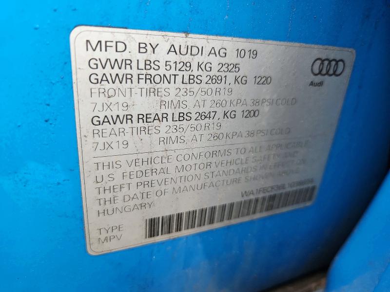 Продаж на аукціоні авто 2020 Audi Q3, vin: WA1FECF36L1038694, номер лоту: 61599606