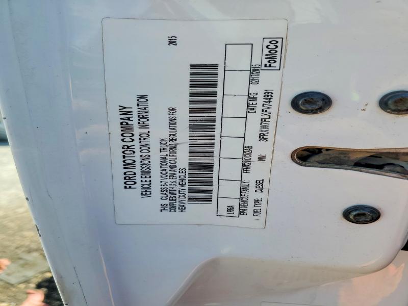 Продажа на аукционе авто 2015 Ford F750, vin: 3FRXW7FLXFV744991, номер лота: 60320226