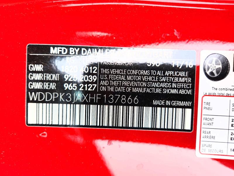 Продажа на аукционе авто 2017 Mercedes-benz Slc, vin: WDDPK3JAXHF137866, номер лота: 62819226