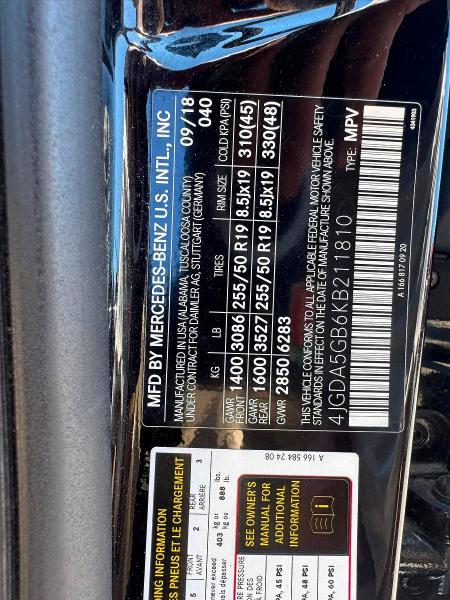 Aukcja sprzedaży 2019 Mercedes-benz Gle, vin: 4JGDA5GB6KB211810, numer aukcji: 60194316