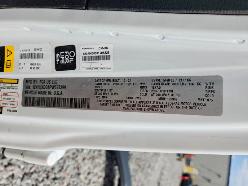 Aukcja sprzedaży 2023 Jeep Wrangler, vin: 1C4HJXDG8PW578399, numer aukcji: 62668986