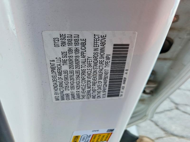 Продаж на аукціоні авто 2023 Honda Pilot, vin: 5FNYG2H4XPB014517, номер лоту: 61368796