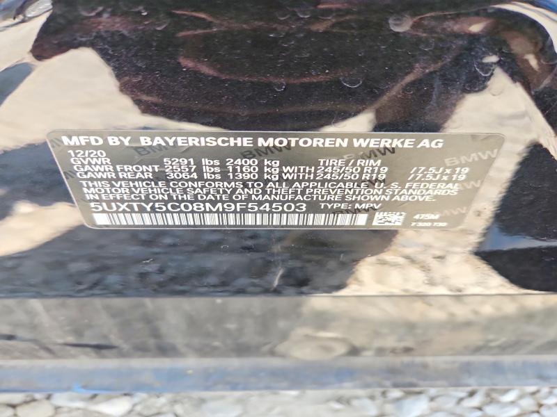2021 Bmw X3 მანქანა იყიდება აუქციონზე, vin: 5UXTY5C08M9F54503, აუქციონის ნომერი: 59687436