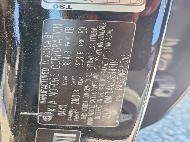 Aukcja sprzedaży 2011 Kia Forte, vin: KNAFU4A20B5447114, numer aukcji: 59620996