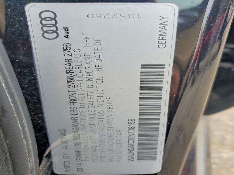 Aukcja sprzedaży 2014 Audi A6, vin: WAUHGAFC3EN138158, numer aukcji: 62529656