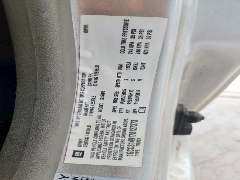 Aukcja sprzedaży 2007 Chevrolet Colorado, vin: 1GCCS149178127373, numer aukcji: 63419986