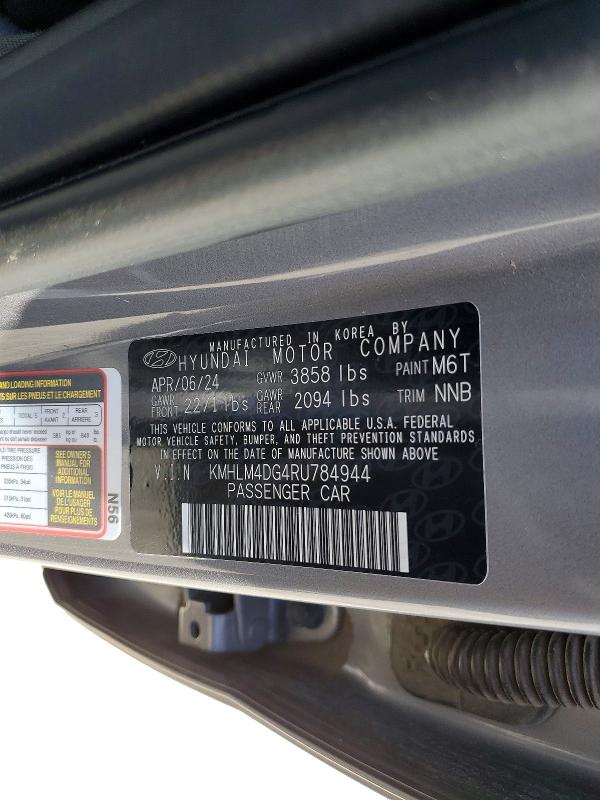 Продаж на аукціоні авто 2024 Hyundai Elantra, vin: KMHLM4DG4RU784944, номер лоту: 63208186