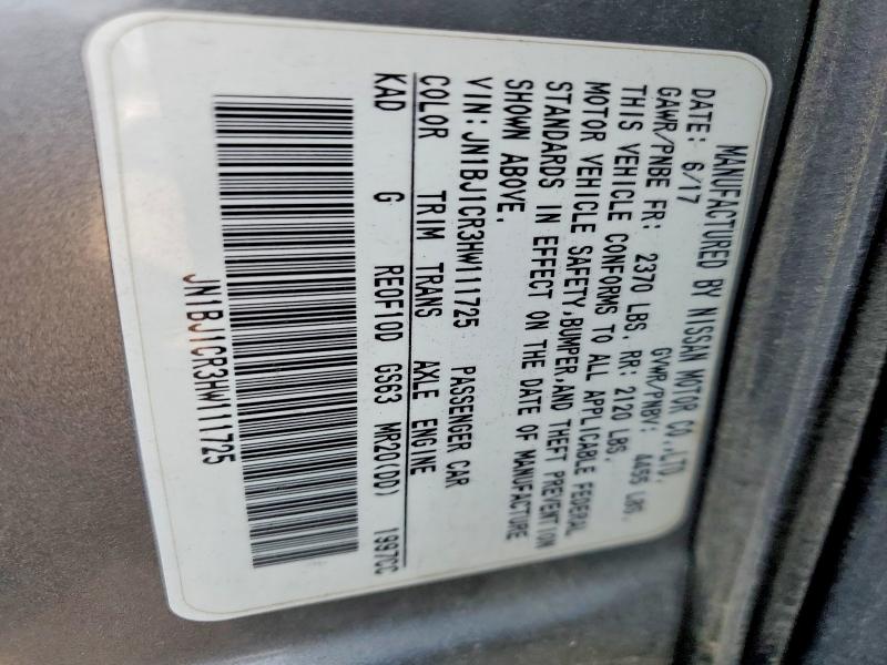 Aukcja sprzedaży 2017 Nissan Rogue Sport, vin: JN1BJ1CR3HW111725, numer aukcji: 60967376