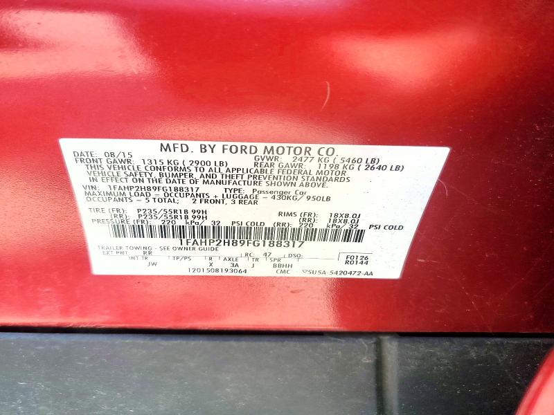 Aukcja sprzedaży 2015 Ford Taurus, vin: 1FAHP2H89FG188317, numer aukcji: 61578226
