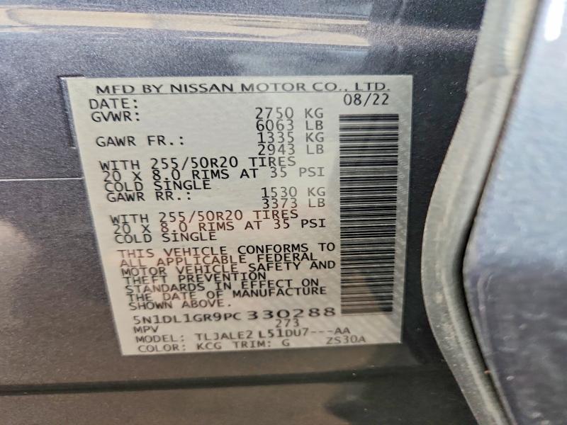 2023 Infiniti Qx60 მანქანა იყიდება აუქციონზე, vin: 5N1DL1GR9PC330288, აუქციონის ნომერი: 59535116