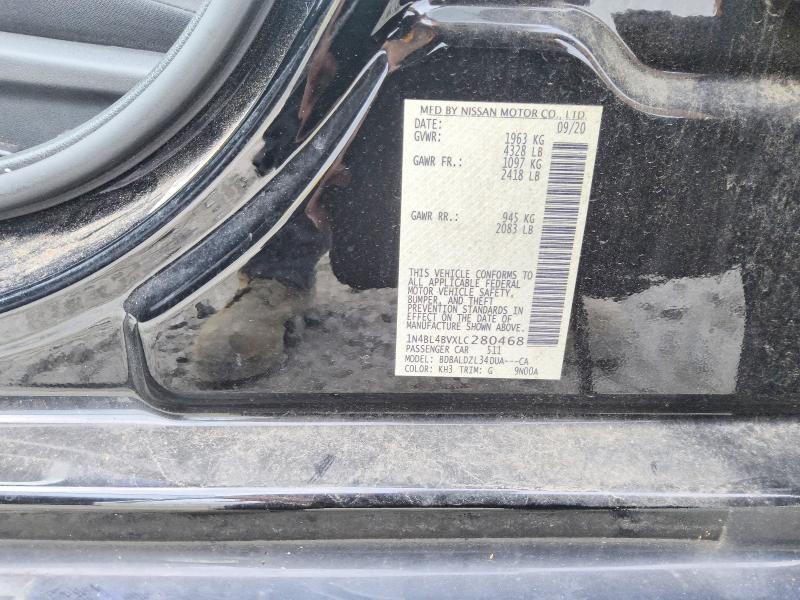 Aukcja sprzedaży 2020 Nissan Altima, vin: 1N4BL4BVXLC280468, numer aukcji: 62115356