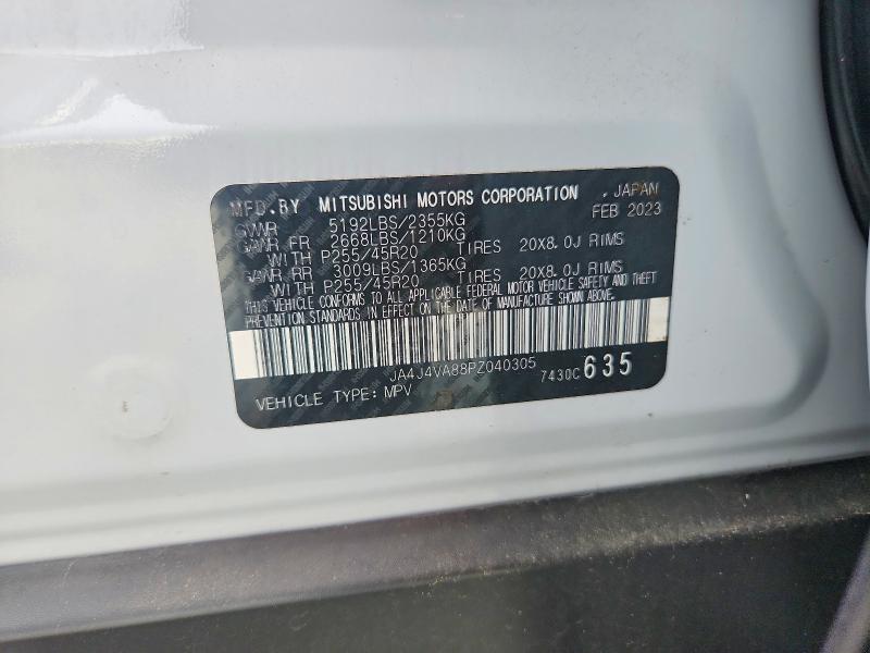 Продаж на аукціоні авто 2023 Mitsubishi Outlander, vin: JA4J4VA88PZ040305, номер лоту: 62399136