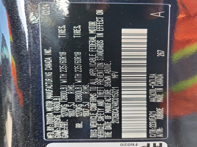 Aukcja sprzedaży 2024 Lexus Nx, vin: 2T2GDCAZ4RC015021, numer aukcji: 61971316