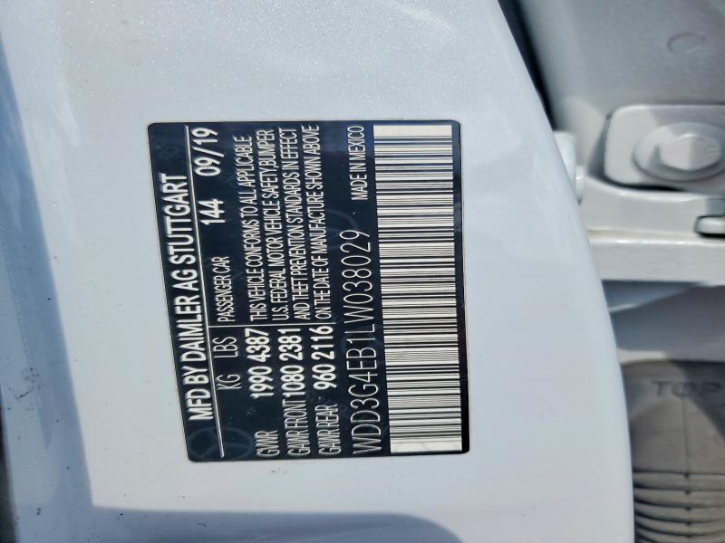 Продаж на аукціоні авто 2020 Mercedes-benz A, vin: WDD3G4EB1LW038029, номер лоту: 60864486