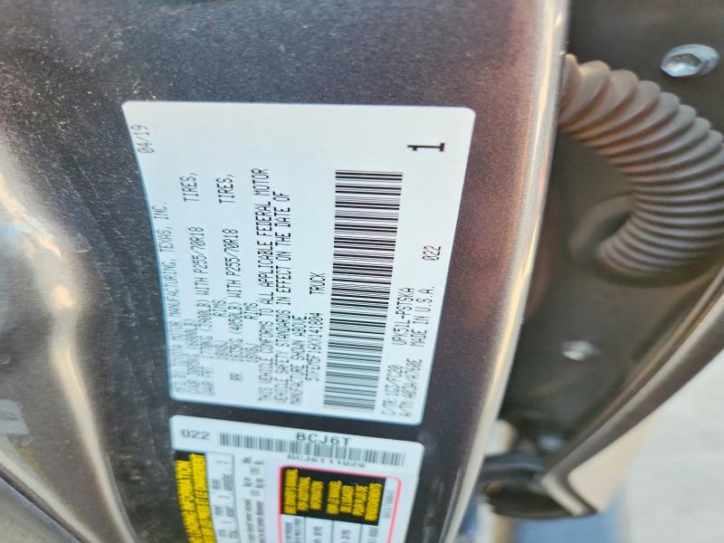 2019 Toyota Tundra მანქანა იყიდება აუქციონზე, vin: 5TFEM5F16KX141804, აუქციონის ნომერი: 60358336