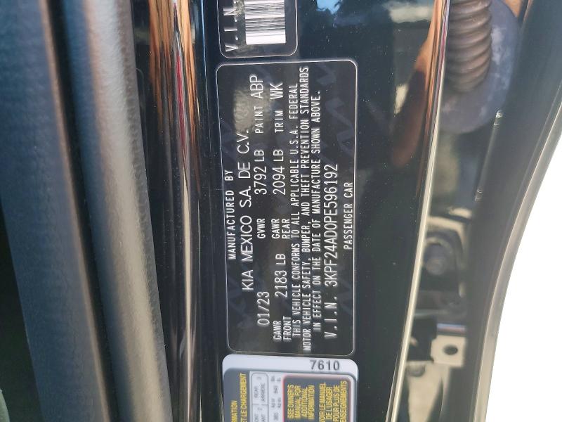 61504406 :رقم المزاد ، 3KPF24AD0PE596192 vin ، 2023 Kia Forte مزاد بيع