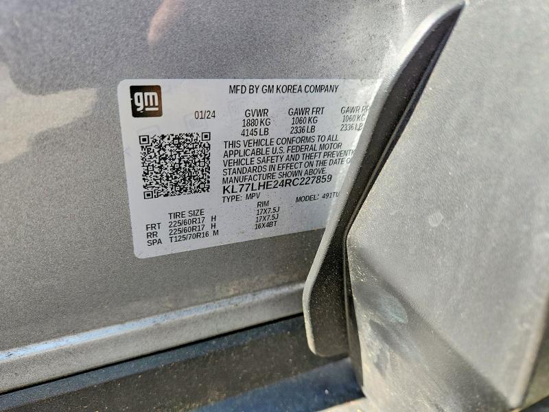 59263686 :رقم المزاد ، KL77LHE24RC227859 vin ، 2024 Chevrolet Trax مزاد بيع
