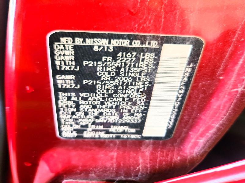 Aukcja sprzedaży 2013 Nissan Juke, vin: JN8AF5MV7DT229337, numer aukcji: 61003496