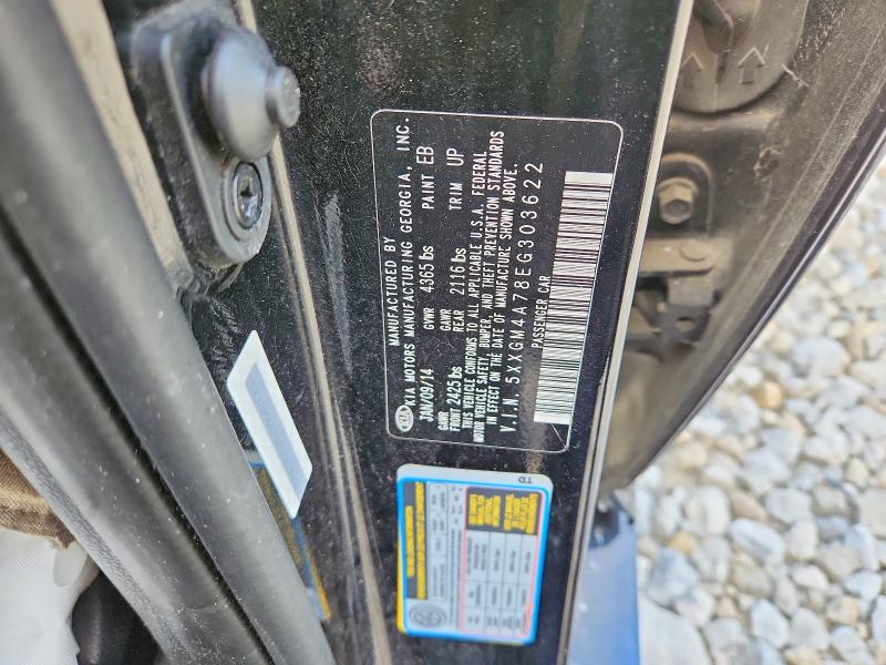 61909176 :رقم المزاد ، 5XXGM4A78EG303622 vin ، 2014 Kia Optima مزاد بيع