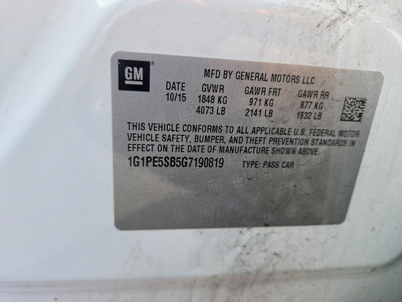 Продаж на аукціоні авто 2016 Chevrolet Cruze Limited, vin: 1G1PE5SB5G7190819, номер лоту: 61585786