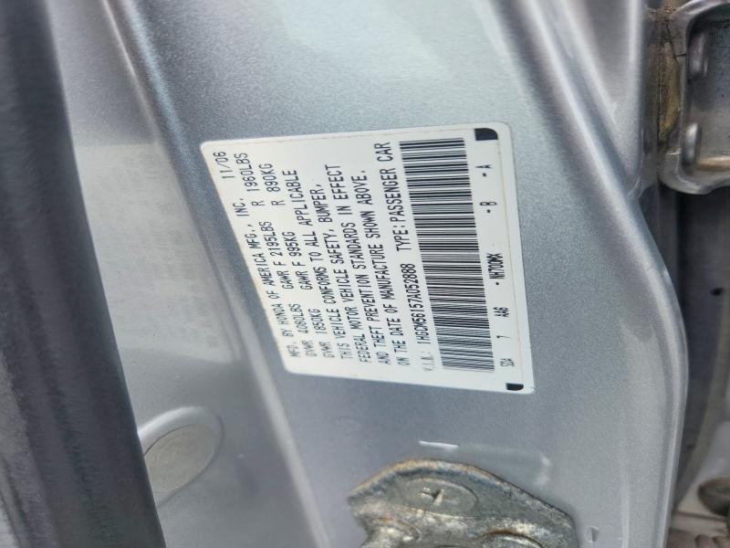 Продажа на аукционе авто 2007 Honda Accord, vin: 1HGCM56157A052888, номер лота: 62496196
