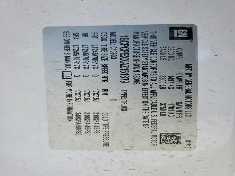 Продаж на аукціоні авто 2010 Chevrolet Silverado, vin: 1GCPCPEXXAZ151879, номер лоту: 60770116