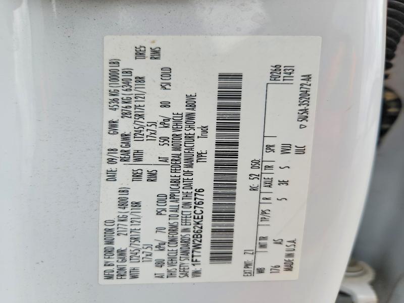 Продаж на аукціоні авто 2019 Ford F250, vin: 1FT7W2B62KEC76776, номер лоту: 60561026