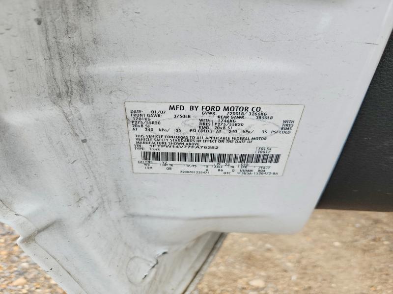 Aukcja sprzedaży 2007 Ford F150, vin: 1FTPW14V77FA76282, numer aukcji: 60588626