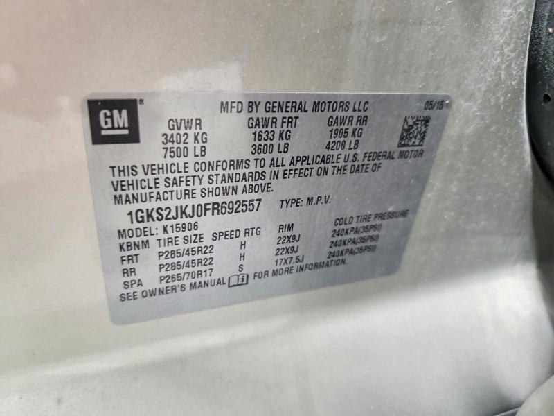 Aukcja sprzedaży 2015 Gmc Yukon Xl, vin: 1GKS2JKJ0FR692557, numer aukcji: 61022886