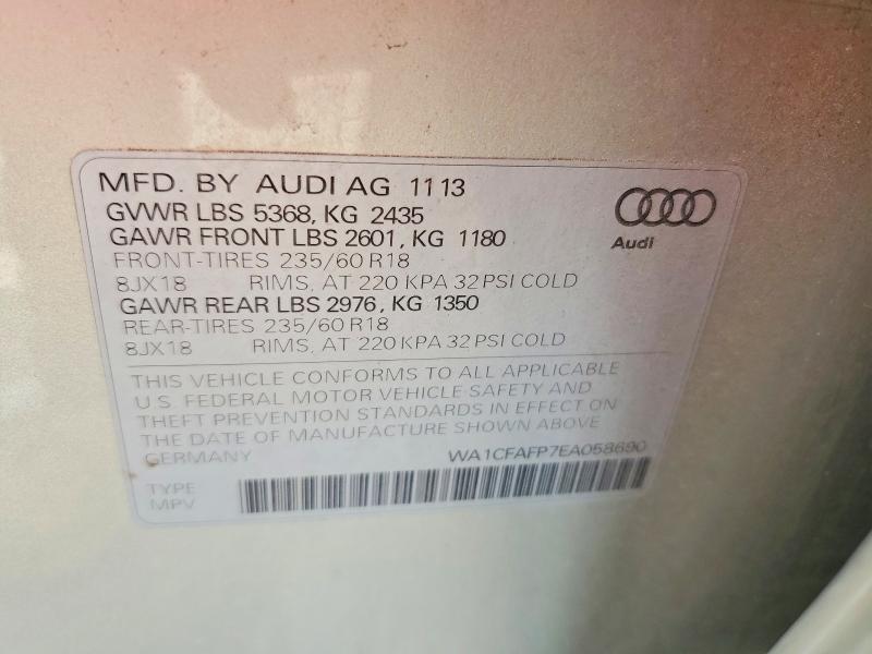 Продажа на аукционе авто 2014 Audi Q5, vin: WA1CFAFP7EA058690, номер лота: 62622006