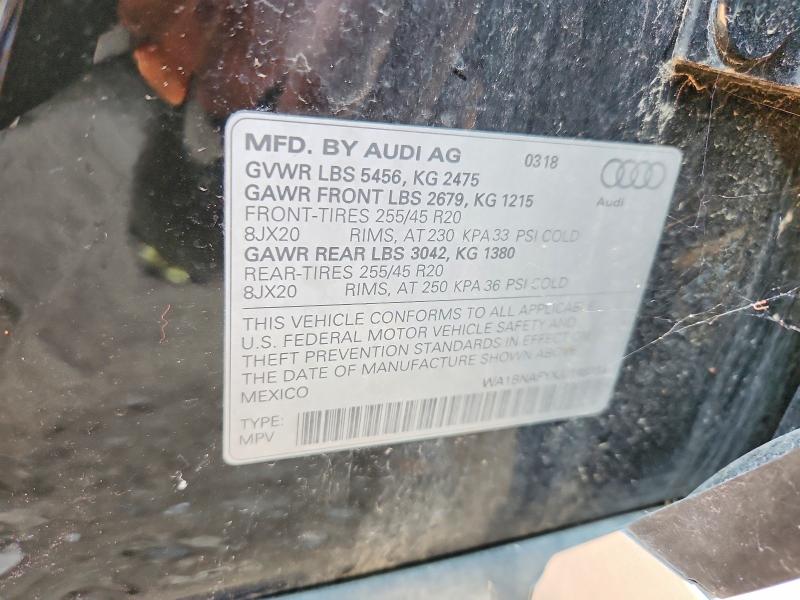 60211056 :رقم المزاد ، WA1BNAFYXJ2148394 vin ، 2018 Audi Q5 مزاد بيع