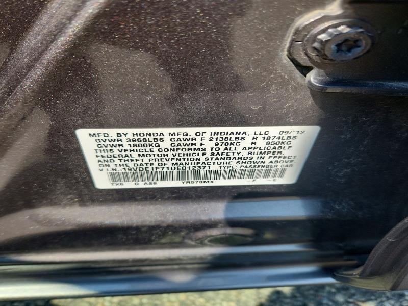 Продажа на аукционе авто 2013 Acura Ilx, vin: 19VDE1F71DE012371, номер лота: 59772176