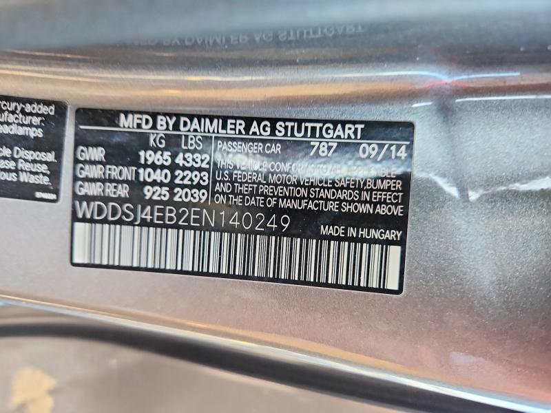 Продаж на аукціоні авто 2014 Mercedes-benz Cla, vin: WDDSJ4EB2EN140249, номер лоту: 60889496
