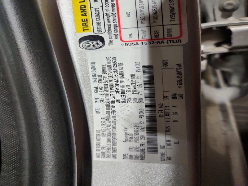 Продажа на аукционе авто 2012 Ford Fiesta, vin: 3FADP4AJ6CM126530, номер лота: 61810456